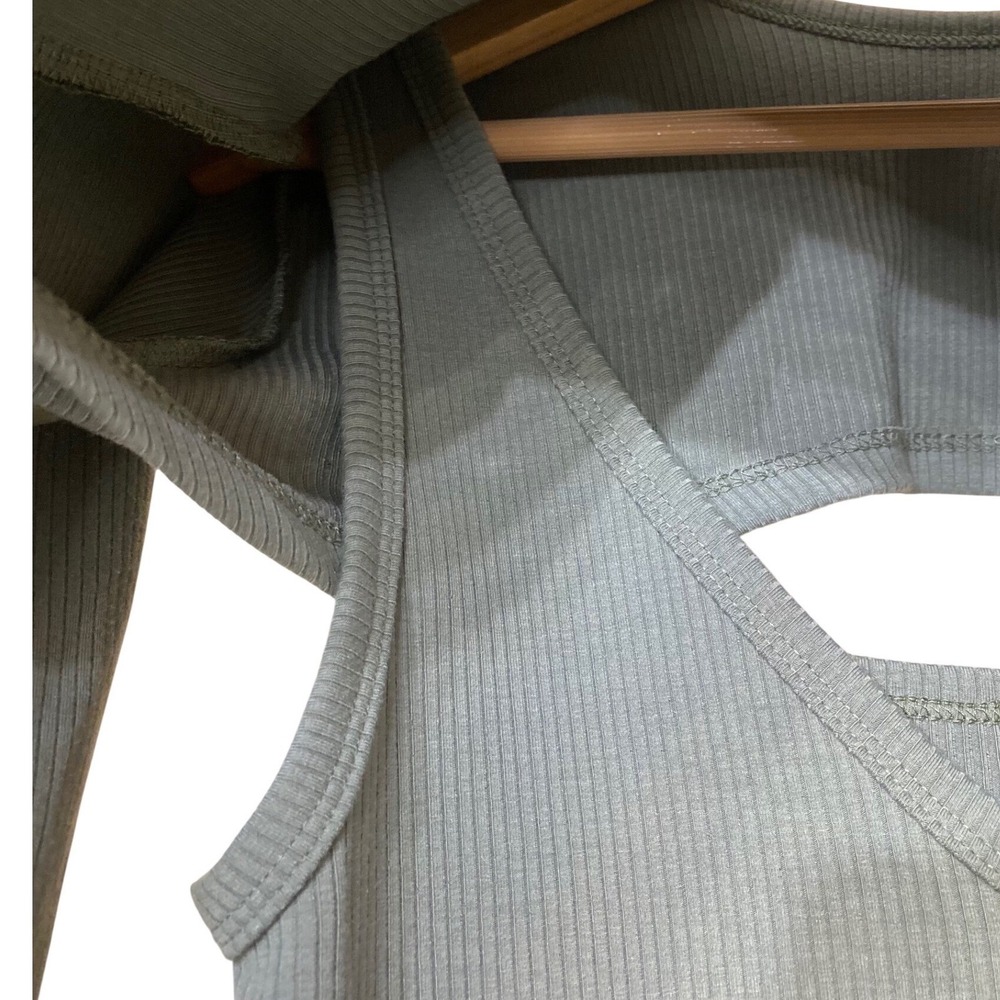 Free Movement Ribbed Midi Dress and Shrug Set Sage Green Medium - Picture 5 of 7